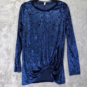 Bellamie Royal Blue Velvet Blouse